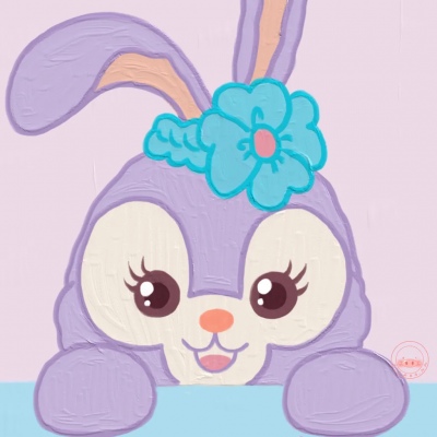 江孑 呆萌可爱卡通油画手绘头像