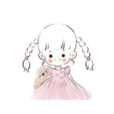 手绘可爱小女孩