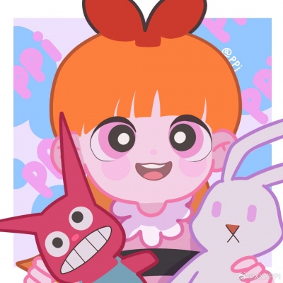 二兽 有趣一对两张抱物情侣头像