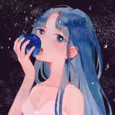 蓝色系动漫女头.