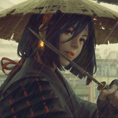 奶酪  帅拽高冷女生图头像，画家（by guweiz，from ins）