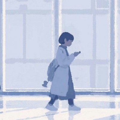 动漫女生手绘油画风森系女生头像