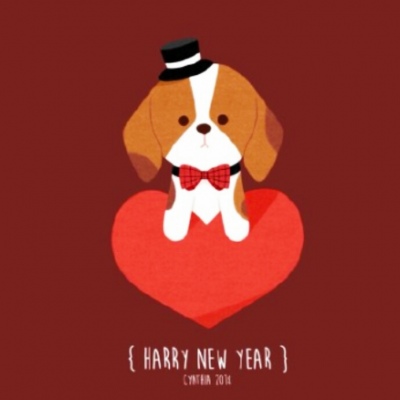 微信狗年头像呆萌可爱无水印高清图片 旺狗贺岁欢乐祥瑞