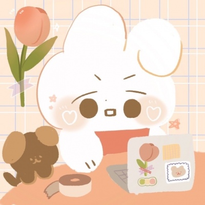 萌系小兔叽手绘头像 早安, 今天也是被可爱治愈的一天