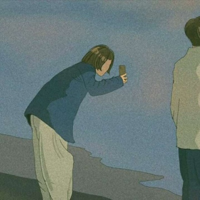 手绘情头：我是隐匿在这世上偷偷喜欢你的小鬼