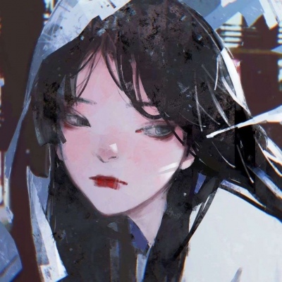 江孑 ins唯美卡通手绘二次元精致女头