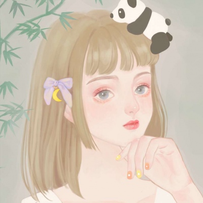 唐崎夜雨 手绘插画唯美女生头像 wb：nutdream