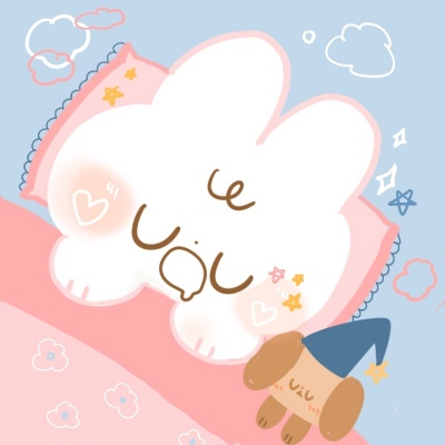池乔：圣诞兔兔可爱大头画头像