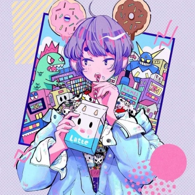 个性漫画少女心插画