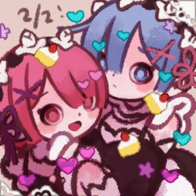 二兽 日系动漫二次元多人头像女/理想的生活需要一点热爱和心动.