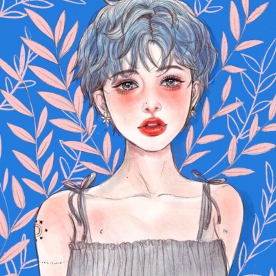 唐崎夜雨 漫画美少女头像 画师IG: dahye.kkk