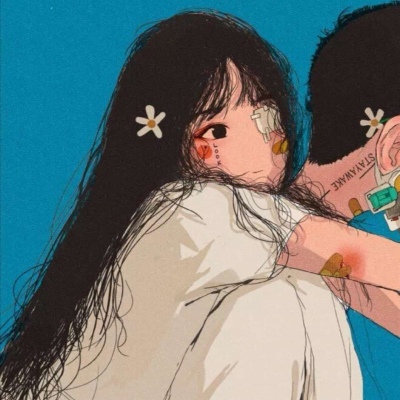 情侣头像｜眼睛为她下着雨，心却为她打着伞，这就是爱情。——泰戈尔