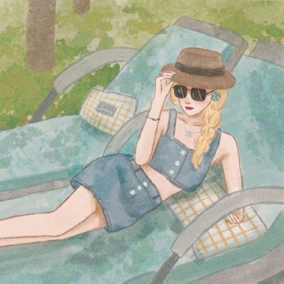 手绘头像 迪士尼公主的假期 一起去旅游吧